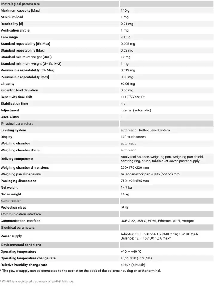 XA 110.5Y.A Analitik Terazi