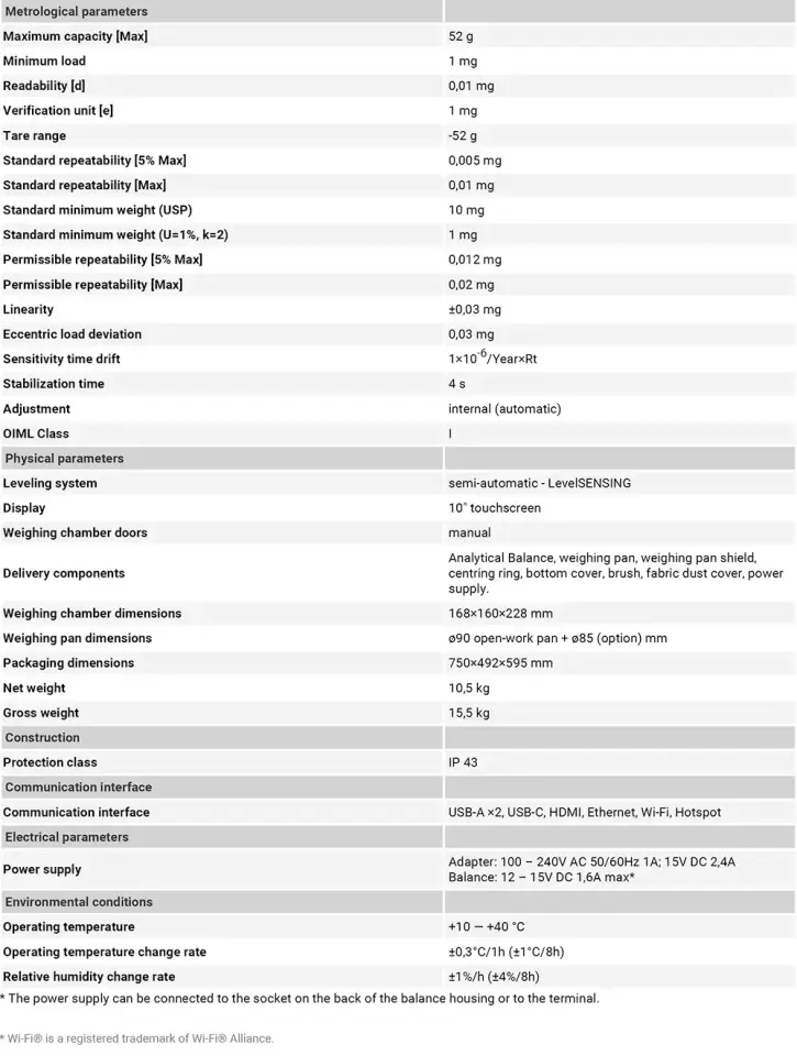 XA 52.5Y Analitik Terazi