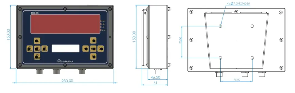 MW Rasyonlu Tartım İndikatörü (Paslanmaz Çelik)